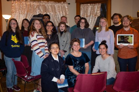 The executive board, writers, and translators of the Translate Iowa Project pose for a portrait on April 27. The student-run literary magazine, which launched its third issue over the weekend, transcribes written works into a plethora of languages.
