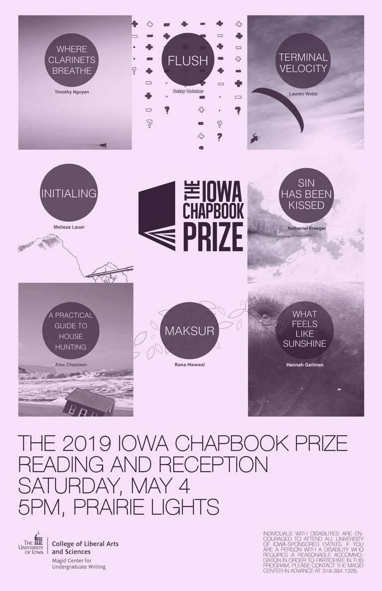 Chapbook Prize 2019 launch poster